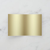 金ゴールドの黒いダマスク織のサンキューカード サンキューカード (内部)