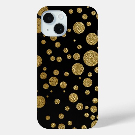 金ゴールドの黒い円 Case-Mate iPhoneケース (裏面)