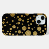 金ゴールドの黒い円 Case-Mate iPhoneケース (裏面 (横))