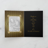金ゴールドの黒い写真のイベントかサンキューカード サンキューカード (内部)