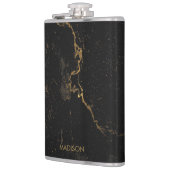 金ゴールドの黒い大理石 フラスク (左)