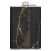 金ゴールドの黒い大理石 フラスク (裏面)