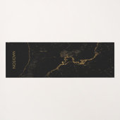 金ゴールドの黒い大理石 ヨガマット (裏面(横))