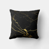 金ゴールドの黒い大理石-装飾用クッション クッション (裏面)