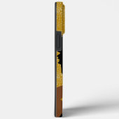 金ゴールドの黒い女性がトライバルネックレスで見上げる Case-Mate iPhoneケース (裏面 / 右)