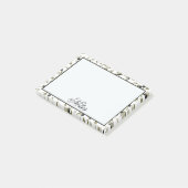 金ゴールドの黒い紙吹雪の点 ポストイット (アングル)