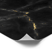 金ゴールドの黒い背景テクスチャ ポスター (角)