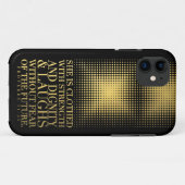 金ゴールドの黒い諺の31:25 Case-Mate iPhoneケース (裏面(横))