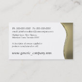 金ゴールドの黒い金属の効果の波 名刺 (裏面)