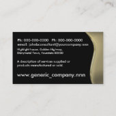 金ゴールドの黒い金属の効果の波 名刺 (裏面)