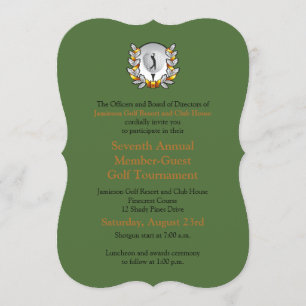 金ゴールドの黒く企業のなゴルフトーナメントの招待状 招待状