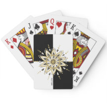 金ゴールドの黒く及び白い円の曼荼羅