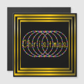 金ゴールドの黒のクリスマスの照明のデザイン (正面/裏面)