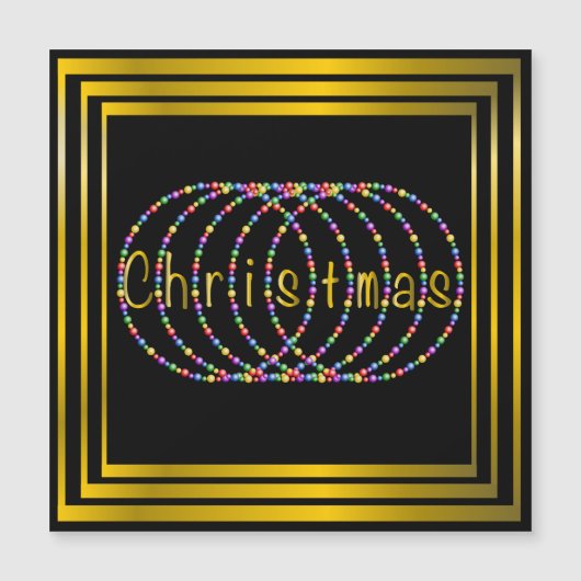 金ゴールドの黒のクリスマスの照明のデザイン (正面)