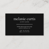 金ゴールドの黒のフェイクなグリッターの紙吹雪 名刺 (裏面)