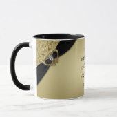 金ゴールドの黒第50の結婚記念日 マグカップ (左)