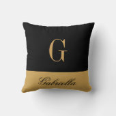 金ゴールドの黒 クッション (裏面)