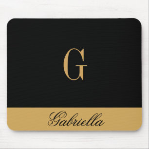金ゴールドの黒 マウスパッド