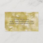 金ゴールドの（ばちゃばちゃ）跳ねる 名刺 (裏面)