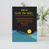 金ゴールドの(ユダヤ教の)バル・ミツバーのパーティーカードのエルサレム都市 エンクロージャーカード (スタンド正面)