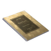 金ゴールドの《写真》ぼけ味ライト来客名簿 ノートブック (右側)