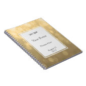 金ゴールドの《写真》ぼけ味ライト来客名簿 ノートブック (右側)