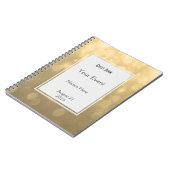 金ゴールドの《写真》ぼけ味ライト来客名簿 ノートブック (左側)