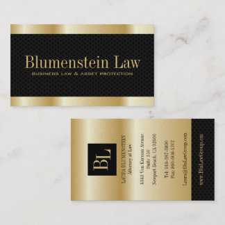 金ゴールドの"効果"の弁護士の名刺 名刺
