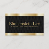 金ゴールドの"効果"の弁護士の名刺 名刺 (正面)