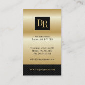 金ゴールドの"効果"の弁護士の名刺 名刺 (裏面)