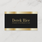 金ゴールドの"効果"の弁護士の名刺 名刺 (正面)