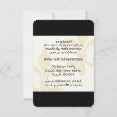 金ゴールドの(紋章の)フラ・ダ・リの主移動発表 案内状 (裏面)