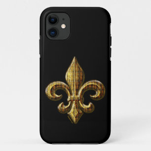 金ゴールドの(紋章の)フラ・ダ・リのiPhone 5の場合 iPhone 11 ケース
