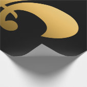 金ゴールドの（紋章の）フラ・ダ・リ ラッピングペーパー (角)