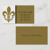 金ゴールドの（紋章の）フラ・ダ・リ 名刺 (正面/裏面)