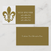 金ゴールドの（紋章の）フラ・ダ・リ 名刺 (正面/裏面)