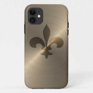 金ゴールドの（紋章の）フラ・ダ・リ iPhone 11 ケース