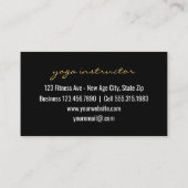 金ゴールドのBohoのヨガのインストラクター|の花の曼荼羅パターン 名刺 (裏面)