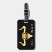 金ゴールドのBull買方相場 ラゲッジタグ (正面縦)