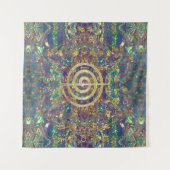 金ゴールドのChoku Reiの記号および霊気の教訓 タペストリー (正面(横))