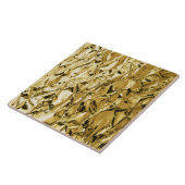 金ゴールドのcrinklyスズ箔のめっきされた抽象デザイン タイル (側面)