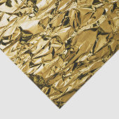 金ゴールドのcrinklyスズ箔のめっきされた抽象デザイン 薄葉紙 (詳細)