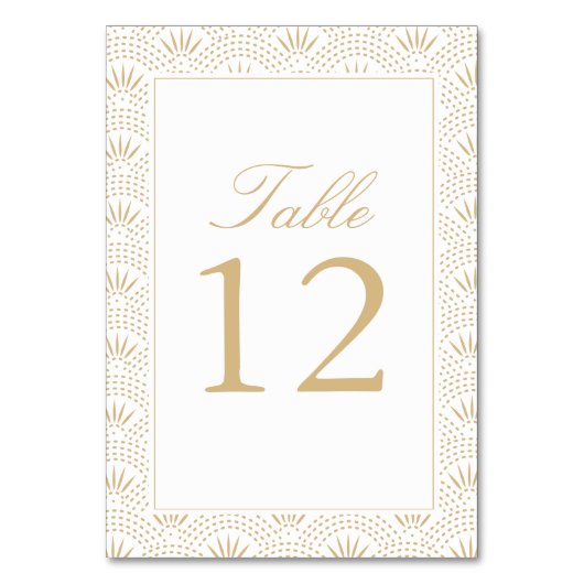 金ゴールドのDeco Seigaihaのテーブル数カード テーブルナンバー (正面)