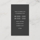 金ゴールドのEleganteの垂直 名刺 (裏面)