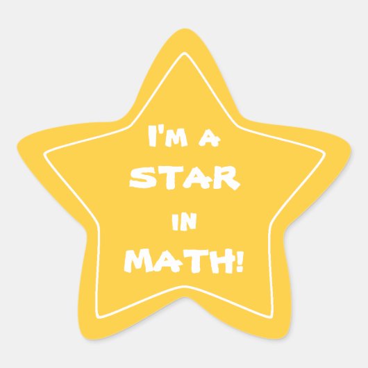 金ゴールドのMath Star Student 星シール (正面)
