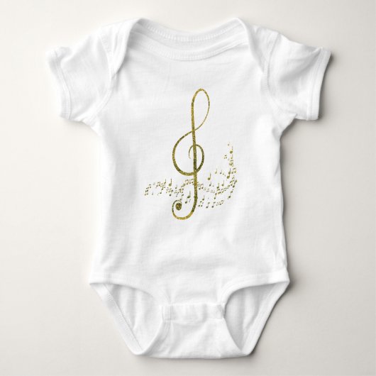 金ゴールドのShimmery音楽 スウェットシャツ (正面)