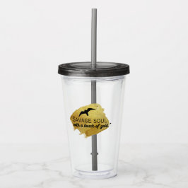 「金ゴールドのtouchを持った凶暴な魂」 アクリルタンブラー