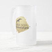 「金ゴールドのtouchを持った凶暴な魂」 フロストグラスビールジョッキ (正面左)