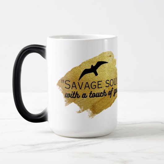 「金ゴールドのtouchを持った凶暴な魂」 モーフィングマグカップ (左)