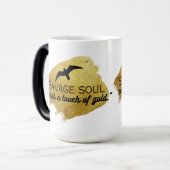 「金ゴールドのtouchを持った凶暴な魂」 モーフィングマグカップ (正面左)